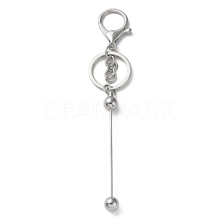Alloy Bar Beadable Keychain for Jewelry Making DIY Crafts KEYC-A011-01P-1