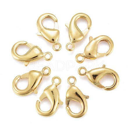Brass Lobster Claw Clasps X-KK-902-G-NF-1