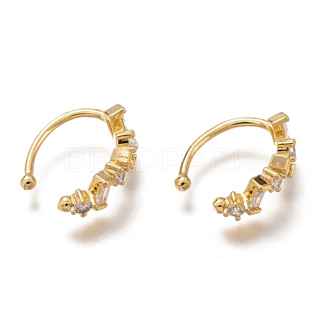 Brass Cuff Earrings ZIRC-Z015-03G-1