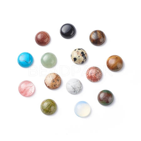 Natural & Synthetic Mixed Gemstone Cabochons G-H1596-FR-10mm-M-1