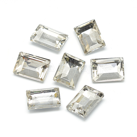 Pointed Back Glass Rhinestone Cabochons RGLA-T031-10x14mm-01-1