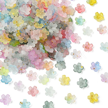 93G Frosted Acrylic Bead Caps FACR-YW0001-10I-1