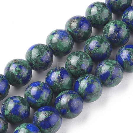 Assembled Synthetic Lapis lazuli and Malachite Beads Strands G-L528-03B-1