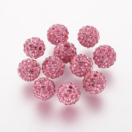 Polymer Clay Rhinestone Beads RB-K050-10mm-C25-1