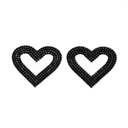 Heart Hotfix Rhinestone DIY-T004-01B-1