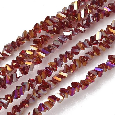 Electroplate Transparent Glass Beads Strands EGLA-P061-04C-AB03-1