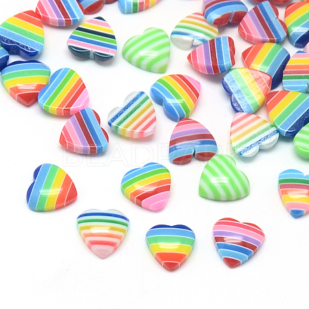 Resin Striped Cabochons CRES-S615-1