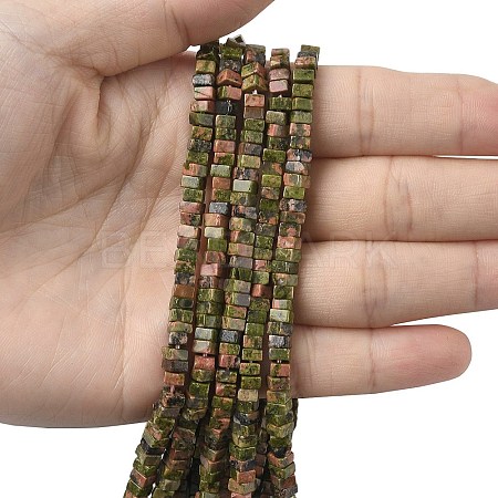 Natural Unakite Beads Strands G-A280-C10-01-1