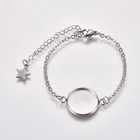Tarnish Resistant 304 Stainless Steel Bracelet Making STAS-L248-006P-B-1
