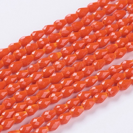 Opaque Solid Color Glass Beads Strands X-GLAA-A036-G05-1