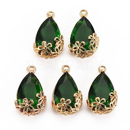 Transparent Glass Pendants X-GLAA-T007-05J-1