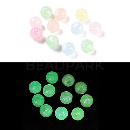 Plating Opaque Acrylic Beads MACR-K361-08-1