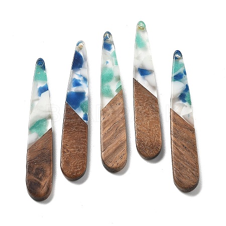 Resin and Walnut Pendants FIND-R051-08G-1