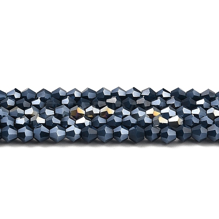 Opaque Solid Color Electroplate Glass Beads Strands GLAA-F029-P4mm-A09-1