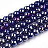 Electroplate Opaque Glass Beads Strands X-GLAA-T032-P4mm-AB03-1