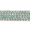 Electroplate Transparent Glass Beads Strands GLAA-H021-01A-FR07-2