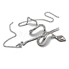 Snake Alloy Rhinestone Hair Cuff Pin PW-WG87173-01-3