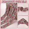 Sparkle Polyester Flower Embroidery Ribbons SRIB-WH0011-266A-4