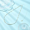 Boho Natural Cultured Freshwater Pearl & Round Seed Beaded Braided Necklaces for Women NJEW-JN06187-01-1