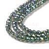 Electroplate Transparent Glass Beads Strands X-GLAA-H021-01A-FR01-4