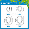 4Pairs 4 Styles Brass Huggie Hoop Earrings EJEW-PH0001-28P-2