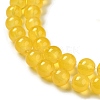 Baking Paint Imitation Jade Glass Round Bead Strands X-DGLA-Q021-8mm-30-4