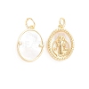 Religion Brass Pendants ZIRC-E164-37G-1