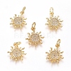 Brass Micro Pave Cubic Zirconia Pendants LS-ZIRC-G166-20G-1