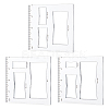 3Pcs Multifunctional Acrylic Drawing Scale Ruler DIY-WH0387-73C-1