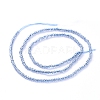 Electroplate Glass Beads Strands EGLA-F149-PL-01-4