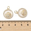 Brass Micro Pave Cubic Zirconia Pendants KK-P260-21G-3