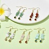Natural & Synthetic Mixed Gemstone Chips Dangle Earrings for Women EJEW-JE05656-2