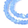 Frosted Transparent Glass Beads Strands GLAA-N054-4mm-10-3