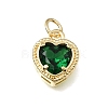 Brass Glass Pendants KK-E802-16G-B-1