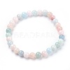 Natural Morganite Stretch Bracelets BJEW-JB03738-04-7