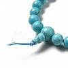 Natural Mixed Gemstone Gourd Beaded Stretch Bracelet for Women G-G997-G-4