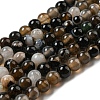 Natural Black Agate Beads Strands X-G-L555-04-6mm-2