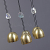 Natural Quartz Crystal Geode Wind Chime HJEW-D302-08-4
