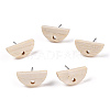 Ash Wood Stud Earring Findings EJEW-N017-011N-1