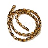 Electroplate Transparent Glass Beads Strands EGLA-Q127-A01-01E-2