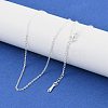 Brass Cable Chain Necklaces NJEW-U008-06S-1