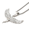 Angel Shape Rhinestone Pendant Necklace with Zinc Alloy Box Chains NJEW-G118-03P-2