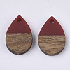 Resin & Walnut Wood Pendants X-RESI-T042-02-2