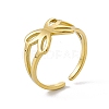 Ion Plating(IP) 304 Stainless Steel Hollow Butterfly Open Cuff Ring for Women RJEW-E053-03G-1