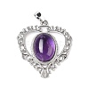 Natural Amethyst Pendants G-I322-04P-03-2