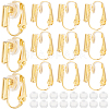 24Pcs Brass Clip-on Earring Converters Findings KK-SP0001-16G-1