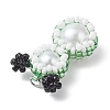 Glass Seed Beaded Snowman Pendants PALLOY-MZ00888-04-4