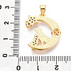 Brass Micro Pave Clear Cubic Zirconia Pendants KK-N268-27G-3