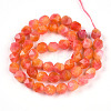 Dyed Natural White Jade Beads Strands X-G-T139-8mm-45V-3