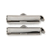 Brass Slide On End Clasp Tubes KK-N254-119P-03-1